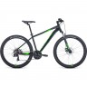 Велосипед FORWARD APACHE 27,5 2.0 D (2022) черный матовый/ярко-зеленый с рамой 15" 94621 CHERNYII/ZELENYII 15