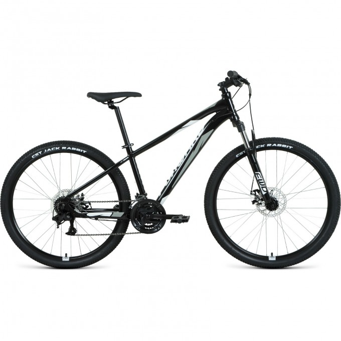 Велосипед FORWARD APACHE 27,5 2.2 D (2022) черный/серый с рамой 15" 94622 CHERNYII/SERYII 15