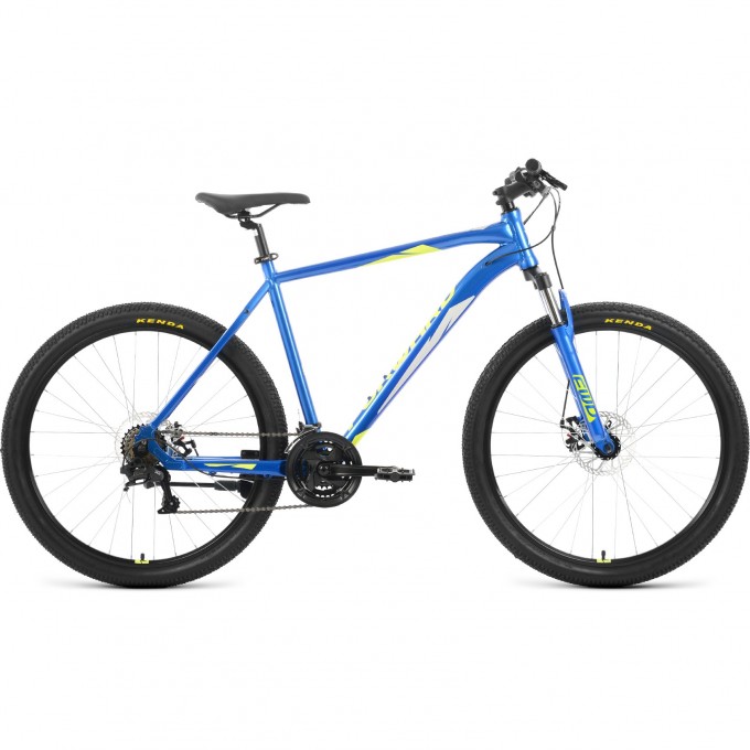 Велосипед FORWARD APACHE 27,5 2.2 D (2022) синий/зеленый с рамой 15" 94622 SINII/ZELENYII 15