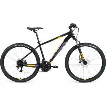Велосипед FORWARD APACHE 27,5 3.2 HD, рама 17", 2022, черный/оранжевый