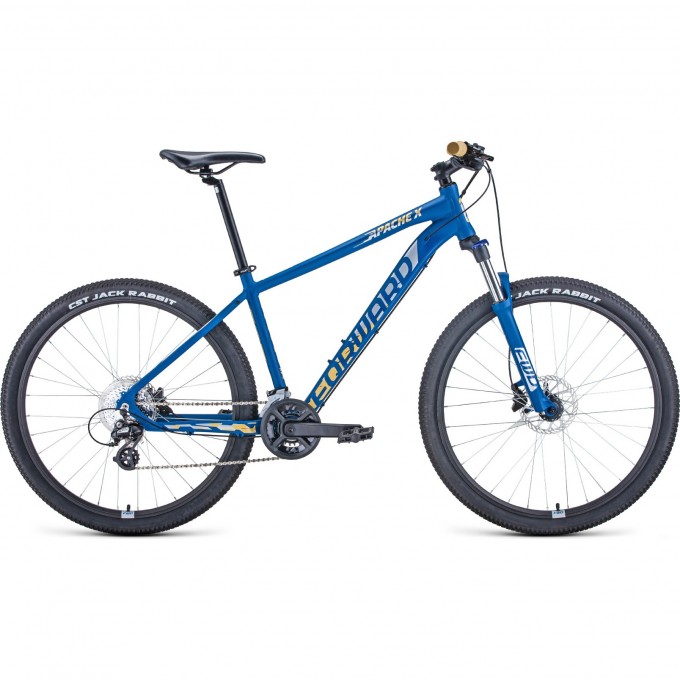 Велосипед FORWARD APACHE 27,5 X (2021) синий матовый/серебристый с рамой 19" 75169 SINII/SEREBRISTYII 19