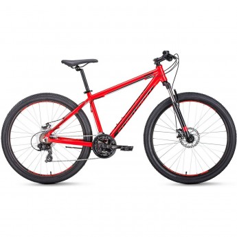 Велосипед FORWARD APACHE 29 2.0 disc (2020) красный/черный с рамой 19"