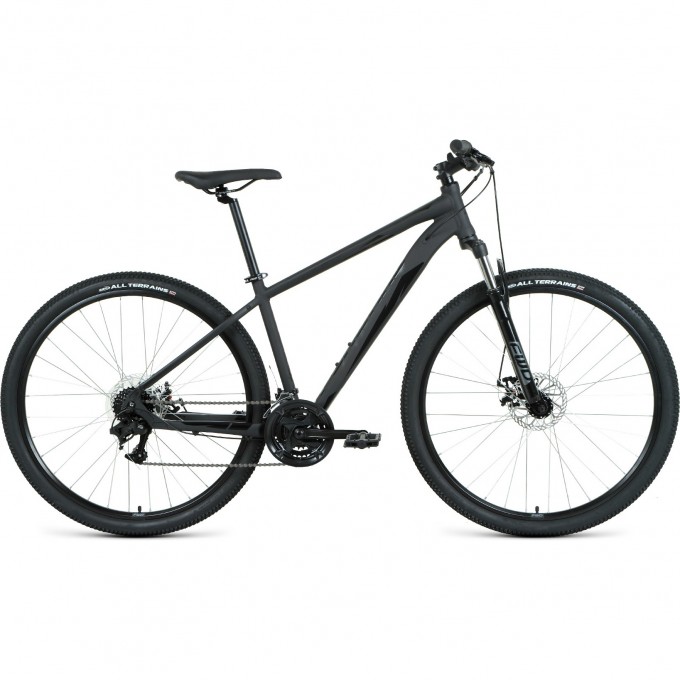 Велосипед FORWARD APACHE 29 2.2 D (2022) черный матовый/черный с рамой 17" 94922 CHERNYII MATOVYII 17