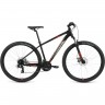 Велосипед FORWARD APACHE 29 2.2 S disc, рама 17", 2021, черный/красный RBKW1M39GS02