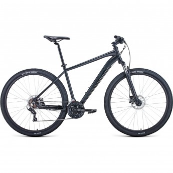 Велосипед FORWARD APACHE 29 3.0 HD (2022) черный матовый/черный с рамой 19"