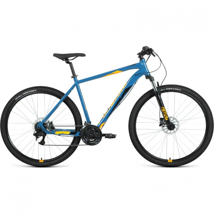 Велосипед FORWARD APACHE 29 3.2 HD (2022) бирюзовый/оранжевый с рамой 17" 95329 BIRYUZOVYII 17