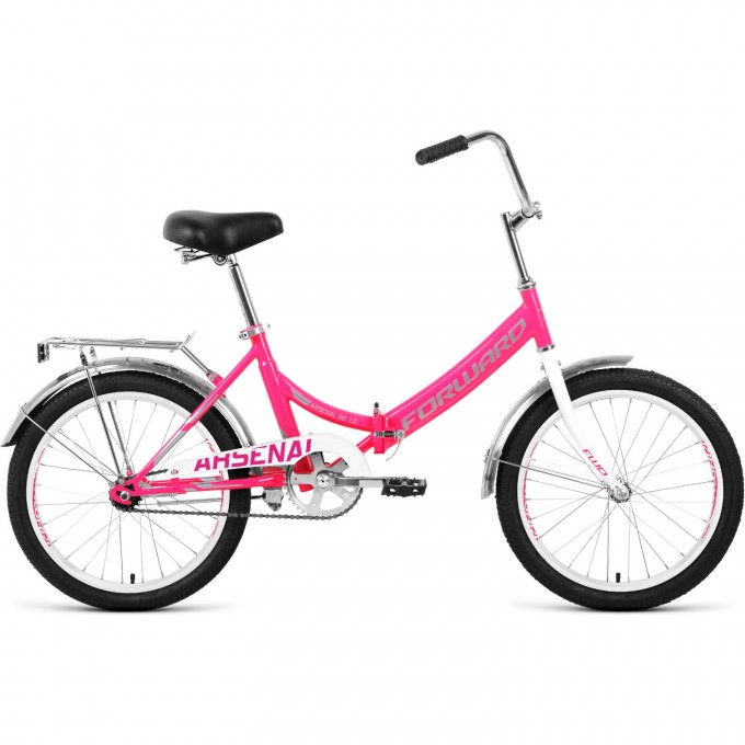 Велосипед FORWARD ARSENAL 20 1.0 (2020) розовый/серый с рамой 14" 74792 ROZOVYII/SERYII 14