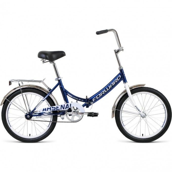 Велосипед FORWARD ARSENAL 20 1.0 (2020) темно-синий/серый с рамой 14" 74792 TEMNO-SINII/SERYII 14