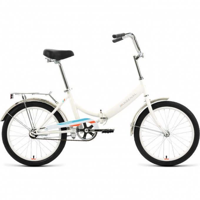 Велосипед FORWARD ARSENAL 20 1.0, рама 14", 2022, белый/оранжевый RBK22FW20529