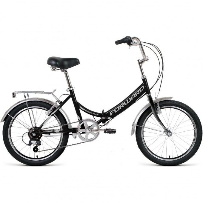 Велосипед FORWARD ARSENAL 20 2.0 (2020) черный/серый с рамой 14" 75145 CHERNYII/SERYII 14