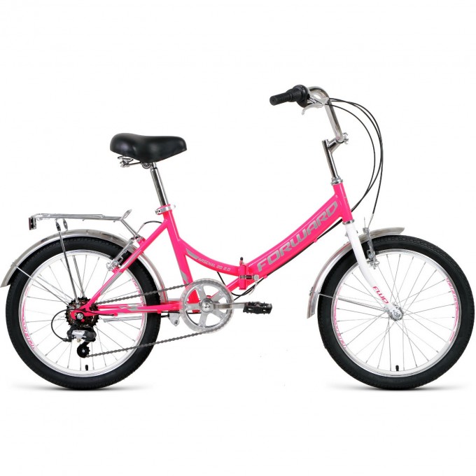 Велосипед FORWARD ARSENAL 20 2.0 (2020) розовый/серый с рамой 14" 75145 ROZOVYII/SERYII 14