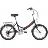 Велосипед FORWARD ARSENAL 20 2.0 (2020) темно-синий/оранжевый с рамой 14" 75145 SINII/ORANJEVYII 14