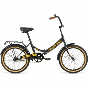 Велосипед FORWARD ARSENAL 20 X 20", рама 14", черный/золотой, 2021