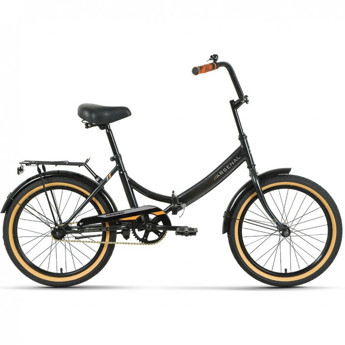 Велосипед FORWARD ARSENAL 20 X, рама 14", 2022, черный/золотой RBK22FW20531