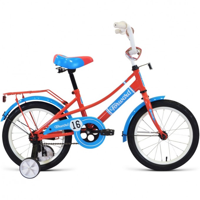 Велосипед FORWARD AZURE 16, 2020-2021, коралловый/голубой 1BKW1K1C1004