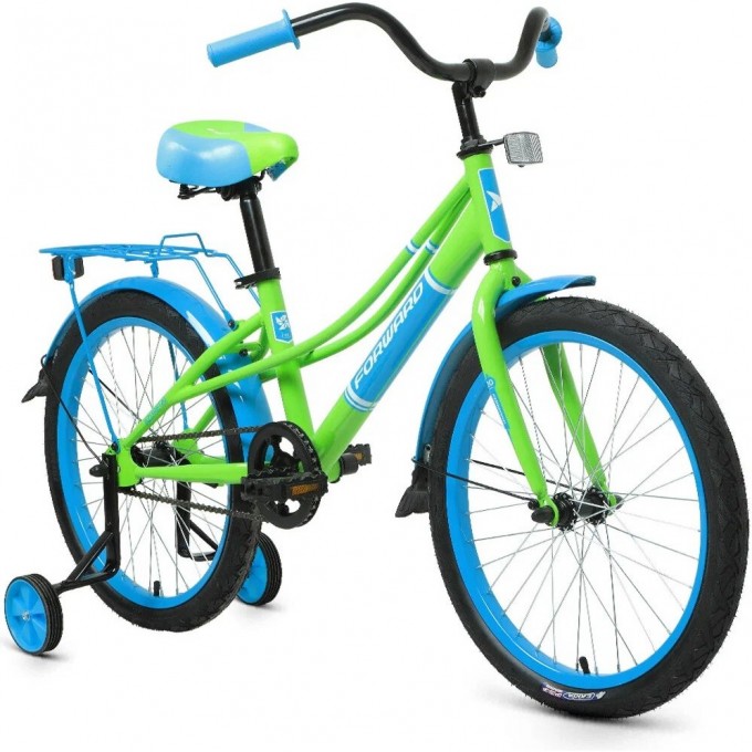 Велосипед FORWARD AZURE 16 (2022) зеленый/голубой 94608 ZELENYII/GOLYBOI