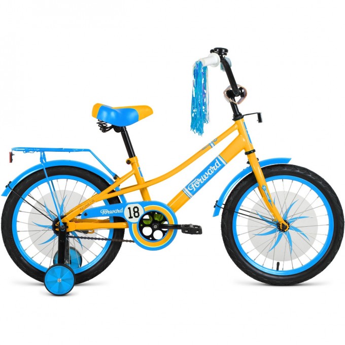 Велосипед FORWARD AZURE 18, 2020-2021, желтый/голубой 1BKW1K1D1014