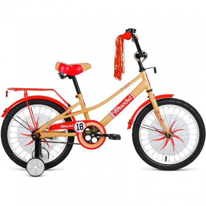 Велосипед FORWARD AZURE 18 (2020) бежевый/красный 74398 BEJEVYII/KRASNYII