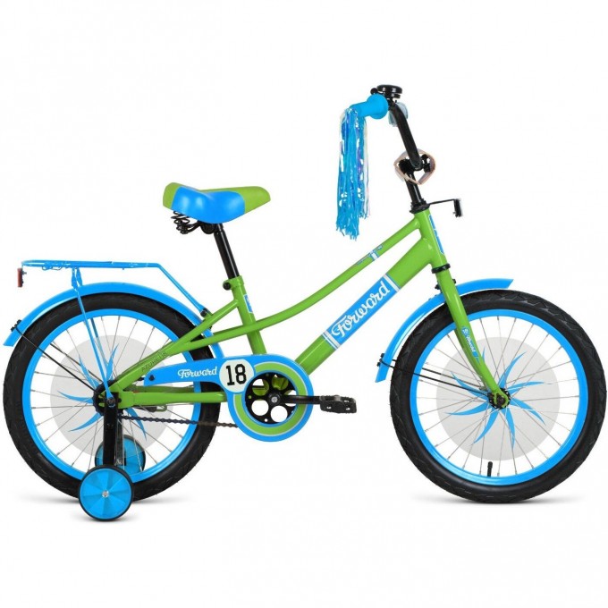 Велосипед FORWARD AZURE 18 (2022) зеленый/голубой 94609 ZELENYII/GOLYBOI