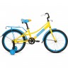 Велосипед FORWARD AZURE 20 (2021) желтый/голубой с рамой 10.5" 74442 JELTYII/GOLYBOI
