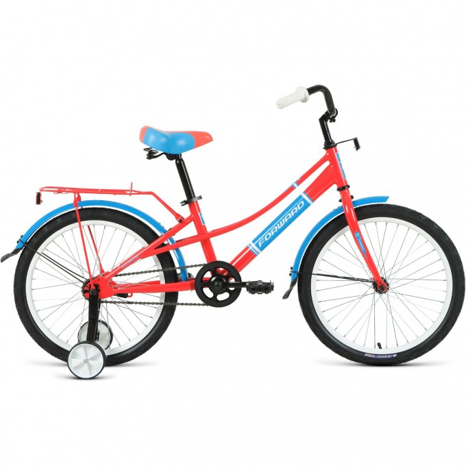 Велосипед FORWARD AZURE 20 (2021) коралловый/голубой с рамой 10.5" 74442 KORALLOVYII/GOLYBOI