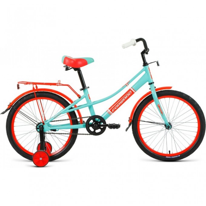 Велосипед FORWARD AZURE 20 (2022) зеленый/красный с рамой 10.5" 94604 ZELENYII/KRASNYII