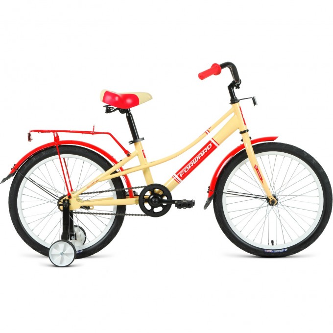 Велосипед FORWARD AZURE 20, рама 10.5", 2020-2021, бежевый/красный 1BKW1C101007