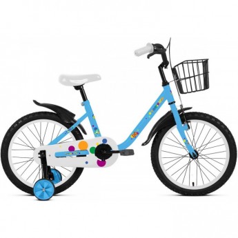 Велосипед FORWARD BARRIO 16 (1 ск.) 2023, голубой с рамой 16"