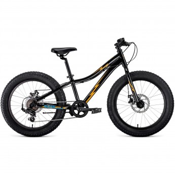 Велосипед FORWARD BIZON MICRO 20 (2020) черный/желтый с рамой 11"