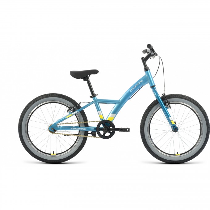 Велосипед FORWARD COMANCHE 20 1.0 (2022) голубой/желтый с рамой 10.5" 95312 GOLYBOI/JELTYII