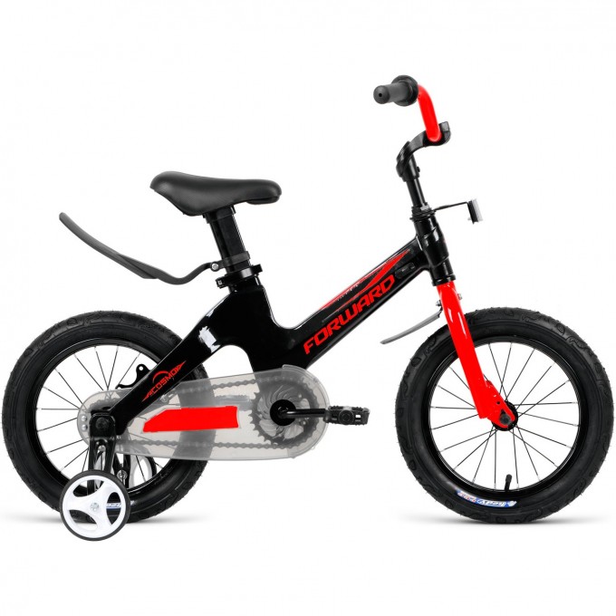 Велосипед FORWARD COSMO 12 (2022) черный/красный 94595 CHERNYII/KRASNYII
