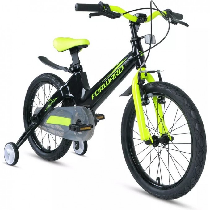 Велосипед FORWARD COSMO 12 (2022) черный/зеленый 94595 CHERNYII/ZELENYII