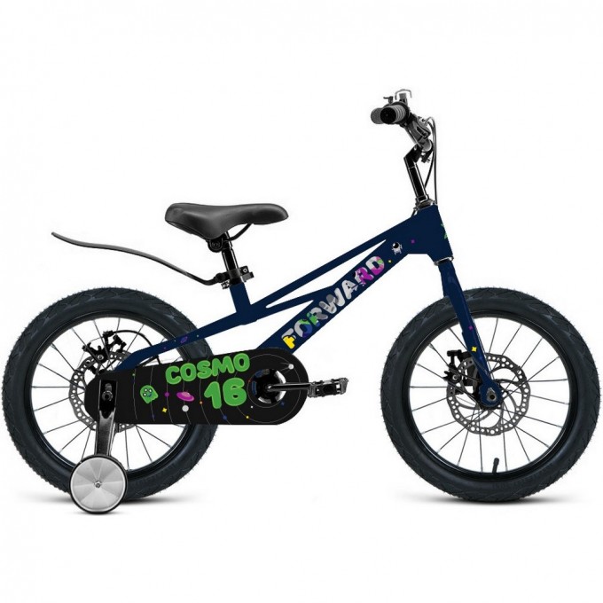 Велосипед FORWARD COSMO 14 (1 ск.) 2023, темно-синий с рамой 14" IB3FF10FBDBUXXX