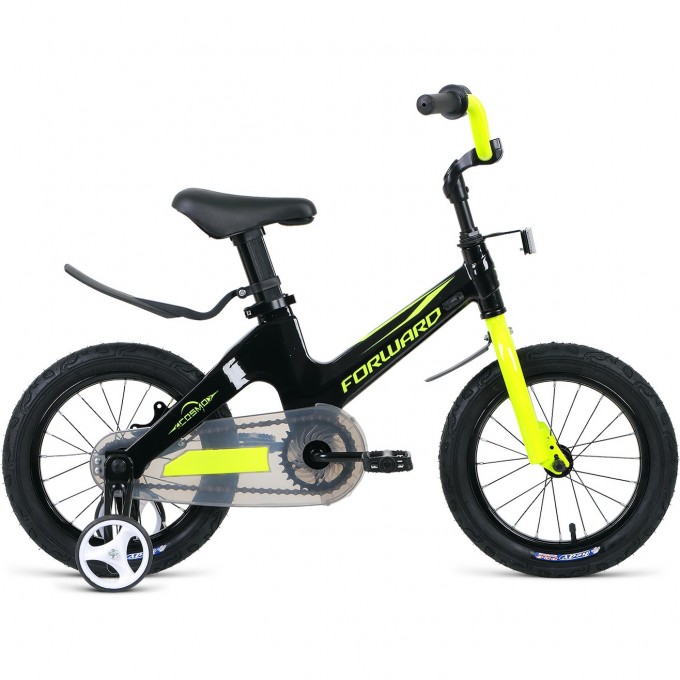 Велосипед FORWARD COSMO 14 (2022) черный/зеленый 94596 CHERNYII/ZELENYII