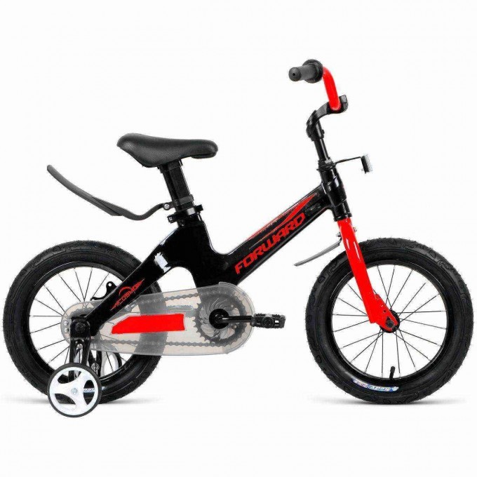 Велосипед FORWARD COSMO 16 2.0 (2022) черный/красный 94598 CHERNYII/KRASNYII