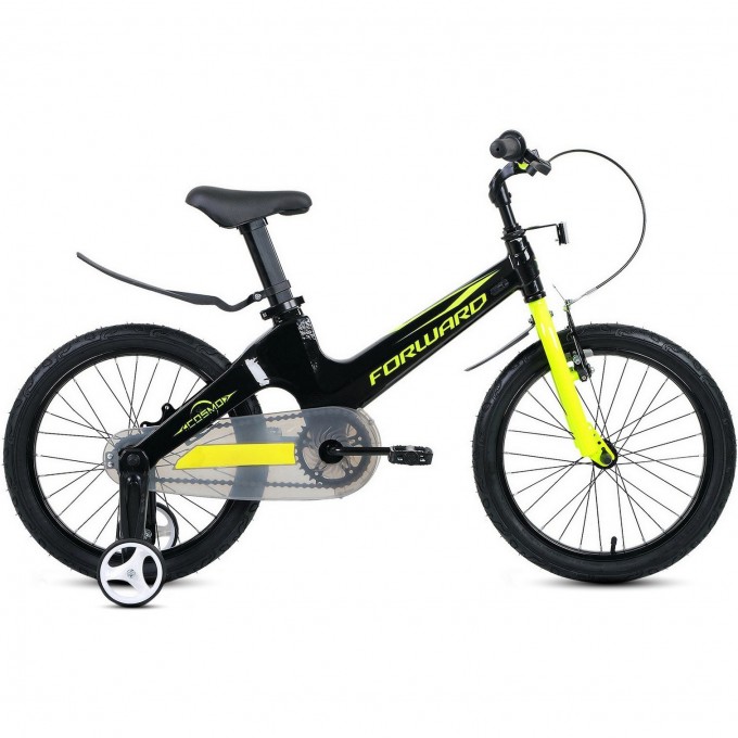 Велосипед FORWARD COSMO 18 (2020) черный/зеленый 79075 CHERNYII/ZELENYII