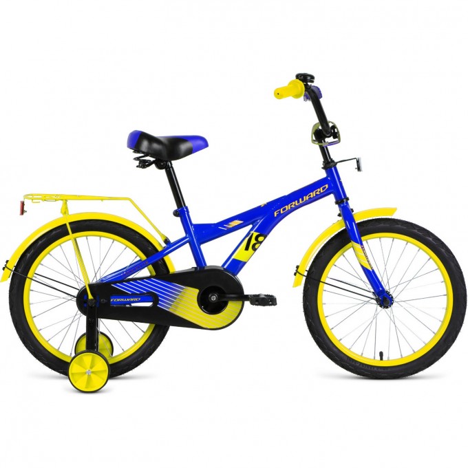 Велосипед FORWARD CROCKY 18, 2020-2021, синий/желтый 1BKW1K1D1017