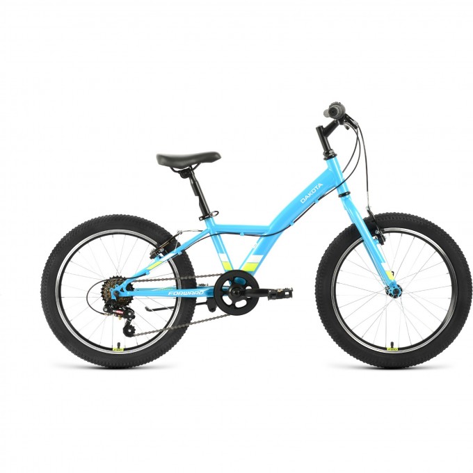Велосипед FORWARD DAKOTA 20 1.0 (2022) бирюзовый/ярко-зеленый 95315 BIRYUZOVYII/ZELENYII