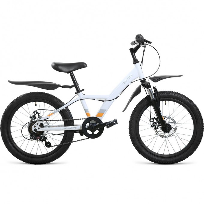 Велосипед FORWARD DAKOTA 20 2.0 D (2022) белый/оранжевый 95316 BELYII/ORANJEVYII