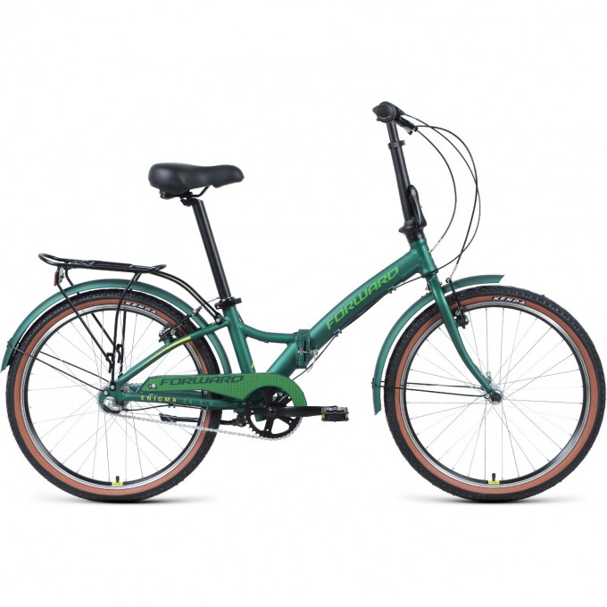 Велосипед FORWARD ENIGMA 24 3.0 (2022) зеленый матовый/желтый 95289 ZELENYII/JELTYII