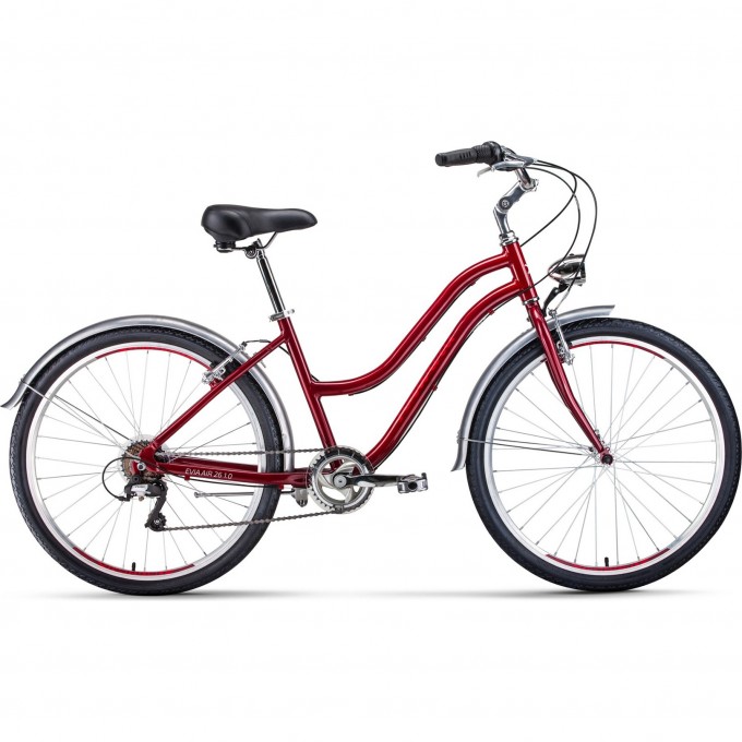 Велосипед FORWARD EVIA AIR 26 1.0 (2021) красный/белый 75564 KRASNYII/BELYII