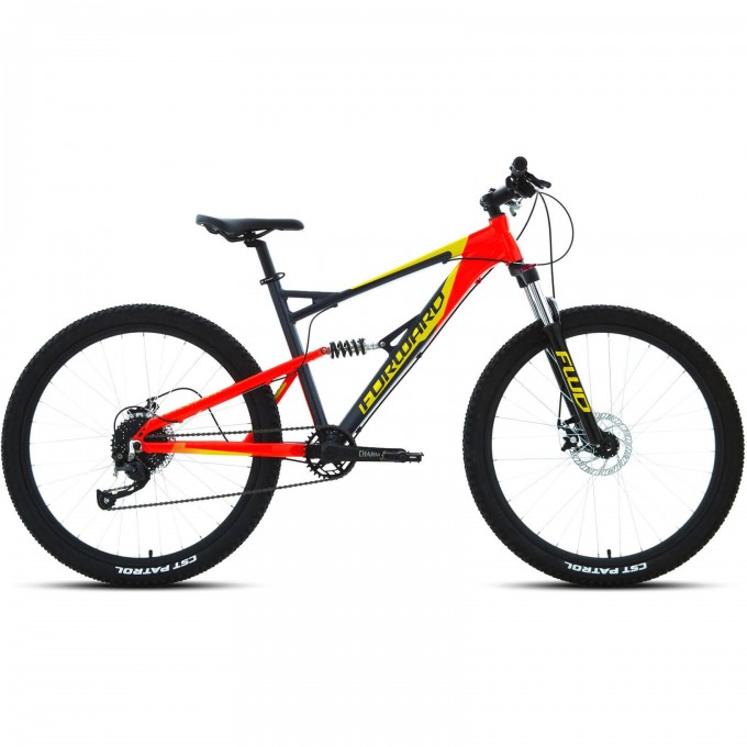 Велосипед FORWARD FLARE 27,5 2.0 D (2022) темно-серый/красный с рамой 18" 95293 TEMNO-SERYII/KRASNYII