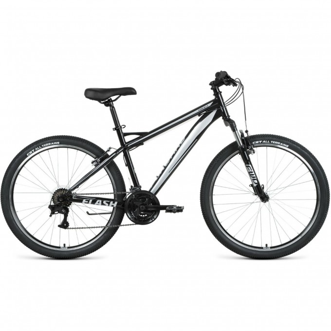 Велосипед FORWARD FLASH 26 1.2 (26" 21 ск. рост. 17") 2020-2021, черный/серый RBKW1M16G026