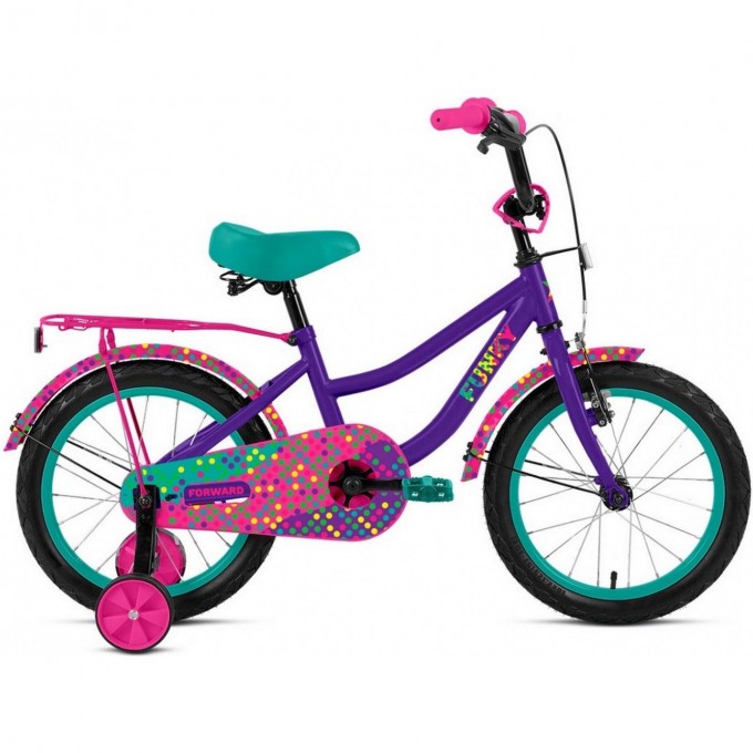 Велосипед FORWARD FUNKY 14 (14" 1 ск.) 2023, фиолетовый IB3FF1115XVTXXX