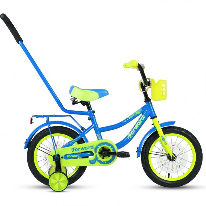 Велосипед FORWARD FUNKY 14, 2020-2021, голубой/ярко-зеленый 1BKW1K1B1019