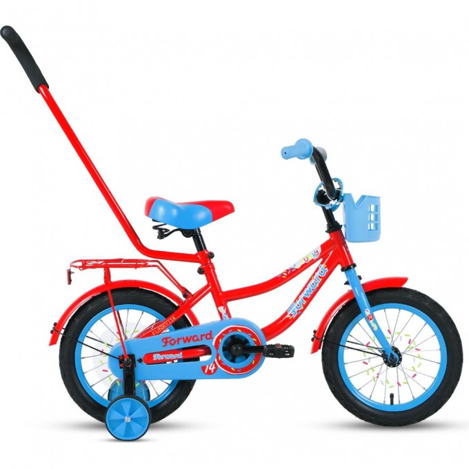 Велосипед FORWARD FUNKY 14, 2020-2021, красный/голубой 1BKW1K1B1020