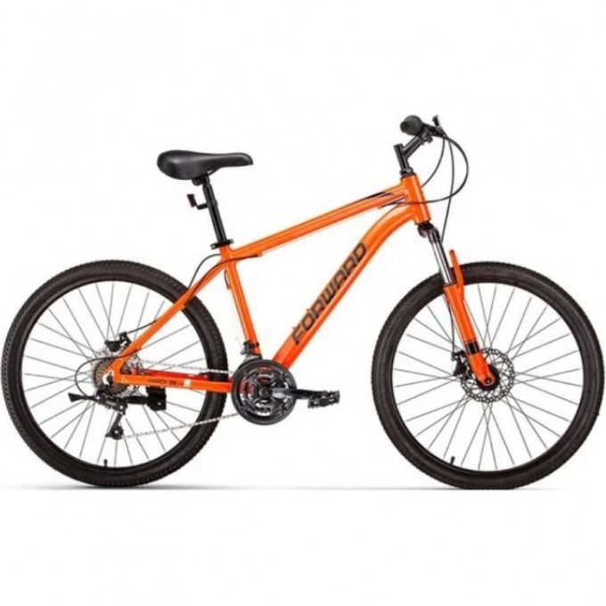 Велосипед FORWARD HARDI 26 2.0 D FR 26" 21 18" 2023 оранжевый/черный RB3F6M16BXOGXBK-FR