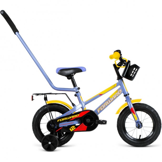 Велосипед FORWARD METEOR 12 (2022) серый/желтый 94615 SERYII/JELTYII
