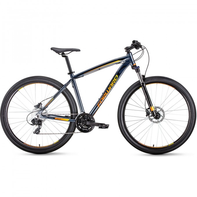 Велосипед FORWARD NEXT 29 3.0 disc (2020) серый/оранжевый с рамой 17" 75136 SERYII/ORANJEVYII 17