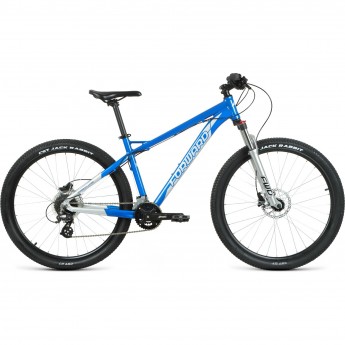 Велосипед FORWARD QUADRO 27,5 3.0 disc (2021) синий/серебристый с рамой 19" Велосипед FORWARD QUADRO 27,5 3.0 disc (2021) синий/серебристый с рамой 19"